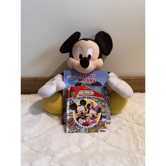Disney Mickey Mouse Plush & Books Bundle - Picture 1 of 13